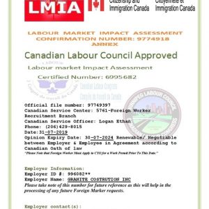 Buy Original LMIA Certificate without exam